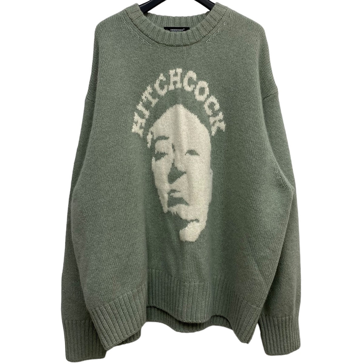 UNDER COVER×Alfred Hitchcock 22AW Hitchcock Face Crewneck  Knitヒッチコック刺繍ニットセーター ライトグリーン サイズ 13｜【公式】カインドオルオンライン ブランド古着・中古通販【kindal】