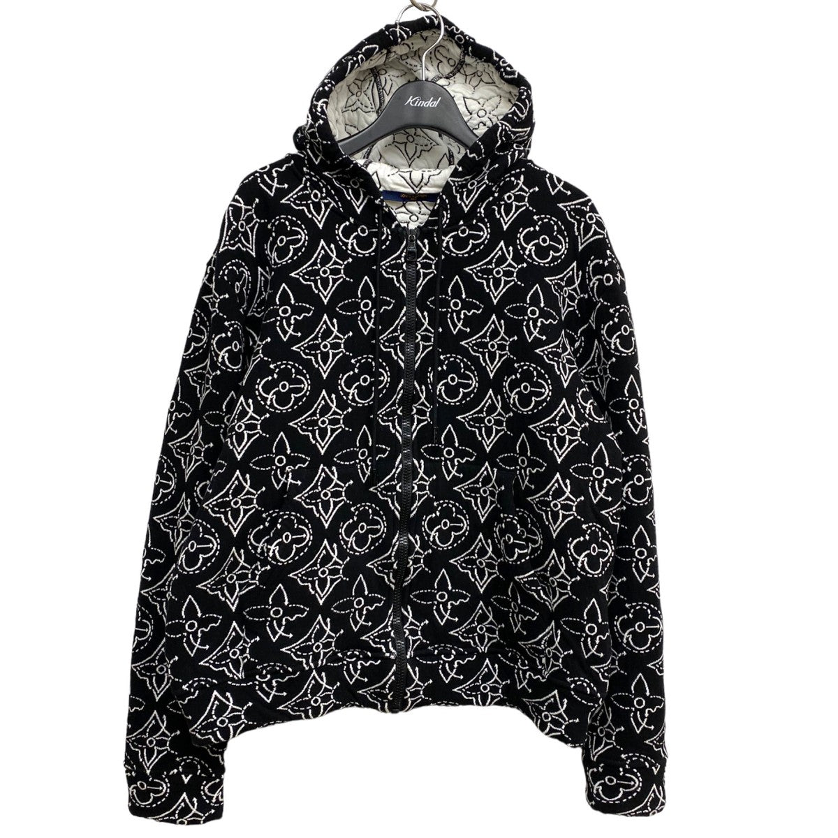 LOUIS VUITTON( Virgil Abloh)LV×NBA 21AW Strategic Flowers Qiolted  Hoodie花総柄ZIPパーカー ブラック サイズ 13｜【公式】カインドオルオンライン ブランド古着・中古通販【kindal】