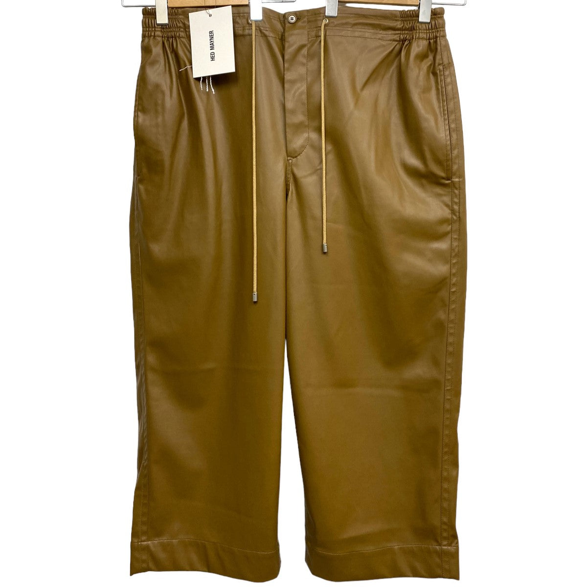 Hed Mayner(ヘドメイナー) 22AW JUDO PANTS Brown Faux Leatherフェイクレザーストレッチワイド キャメル  サイズ 13｜【公式】カインドオルオンライン ブランド古着・中古通販【kindal】