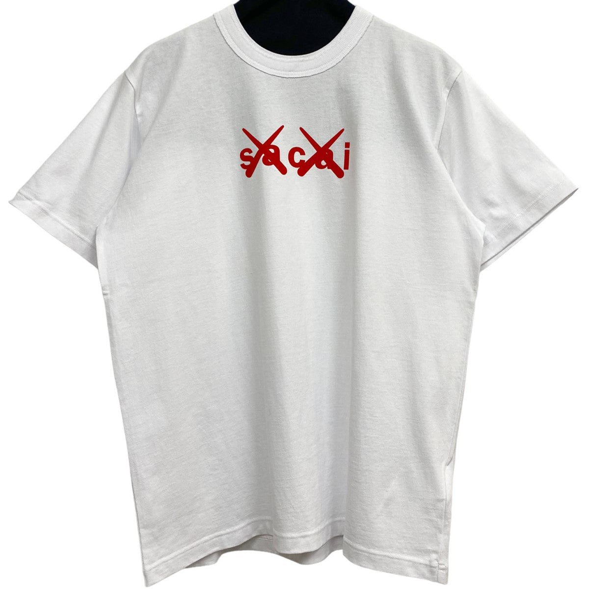 sacai×KAWS 21SS Flock Print T-ShirtロゴTシャツ ホワイト サイズ 15｜【公式】カインドオルオンライン  ブランド古着・中古通販【kindal】