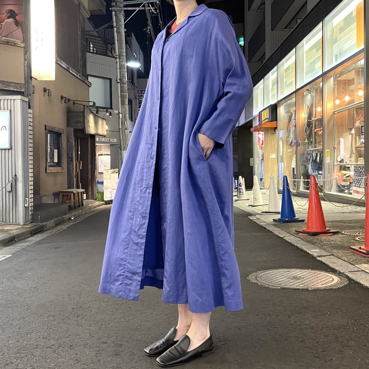 ARTS&SCIENCE 21SS Front Open Balloon Dressバルーンオーバーサイズシャツコートドレス 古着・中古-2枚目のアイテム画像