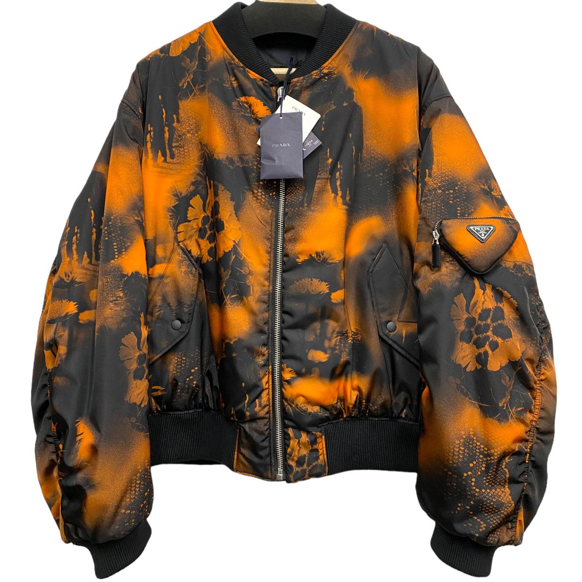PRADA(プラダ) 22AW Re-Nylon Human Bomber Jacket MA-1ナイロン総柄 