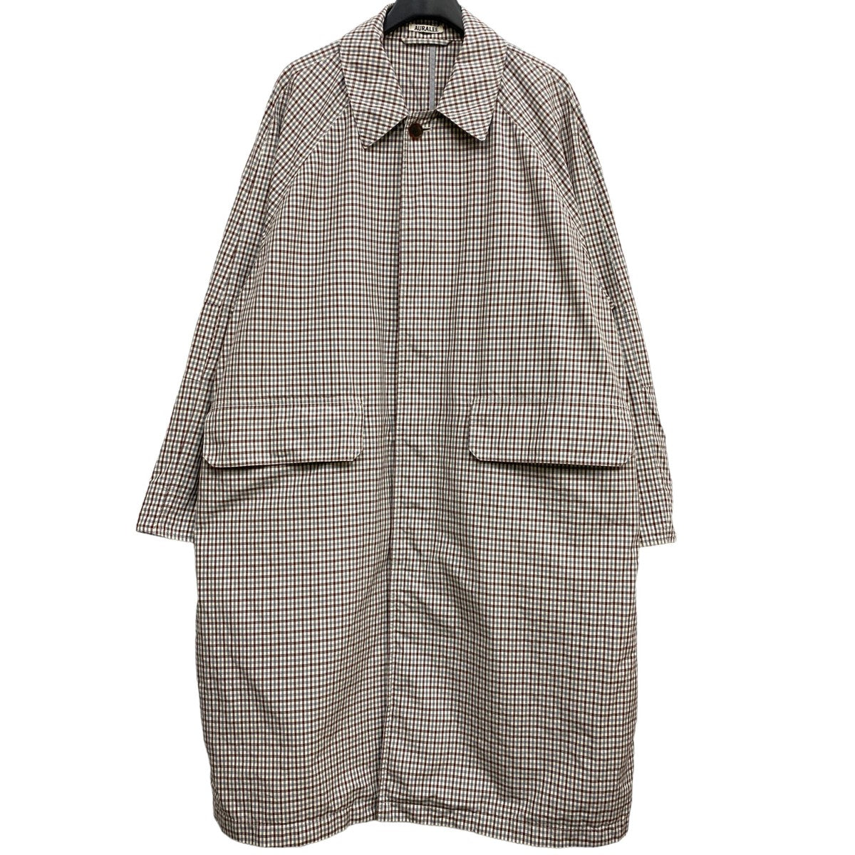 AURALEE(オーラリー) FINX WEATHER CLOTH CHECK COAT防水ウェザー 