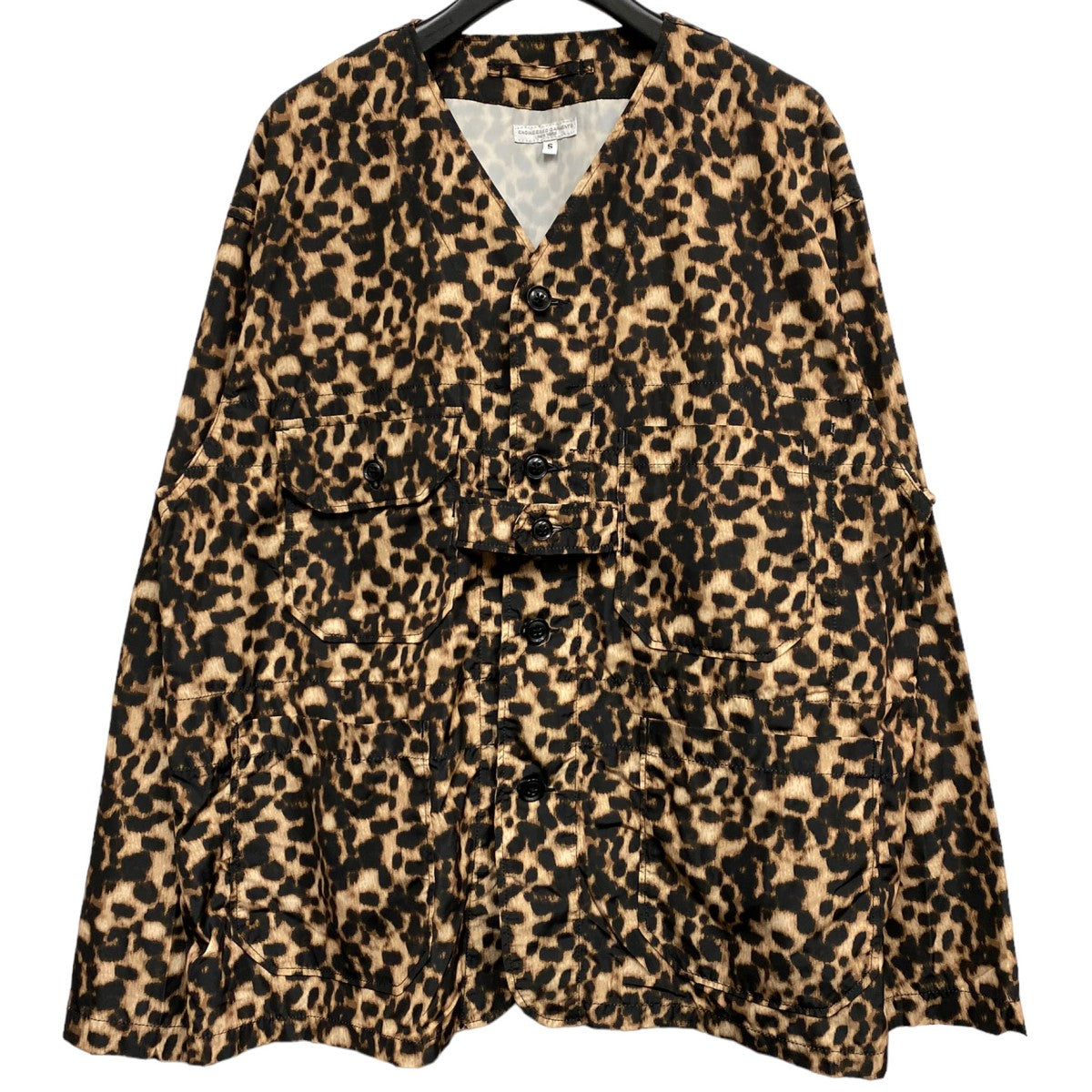 Engineered Garments(エンジニアードガーメンツ) 23SS Leopard Print Cardigan  Jacketレオパードカーディガンジャケット ブラック×ベージュ サイズ 13｜【公式】カインドオルオンライン ブランド古着・中古通販【kindal】