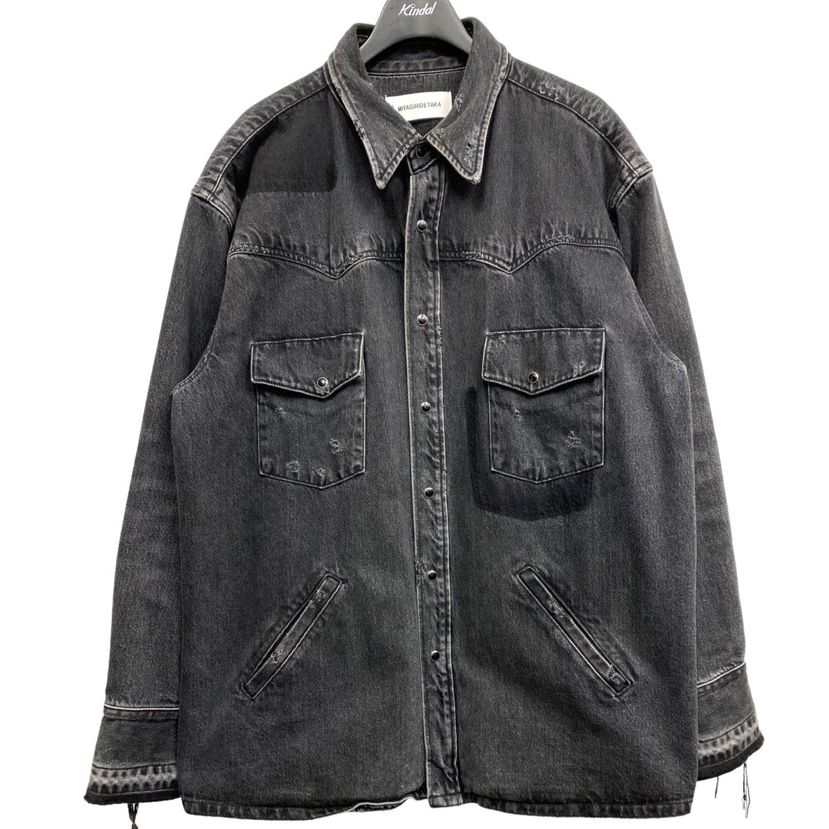 MIYAGIHIDETAKA(ミヤギヒデタカ) 20AW Black denim shirt Jacket再構築 