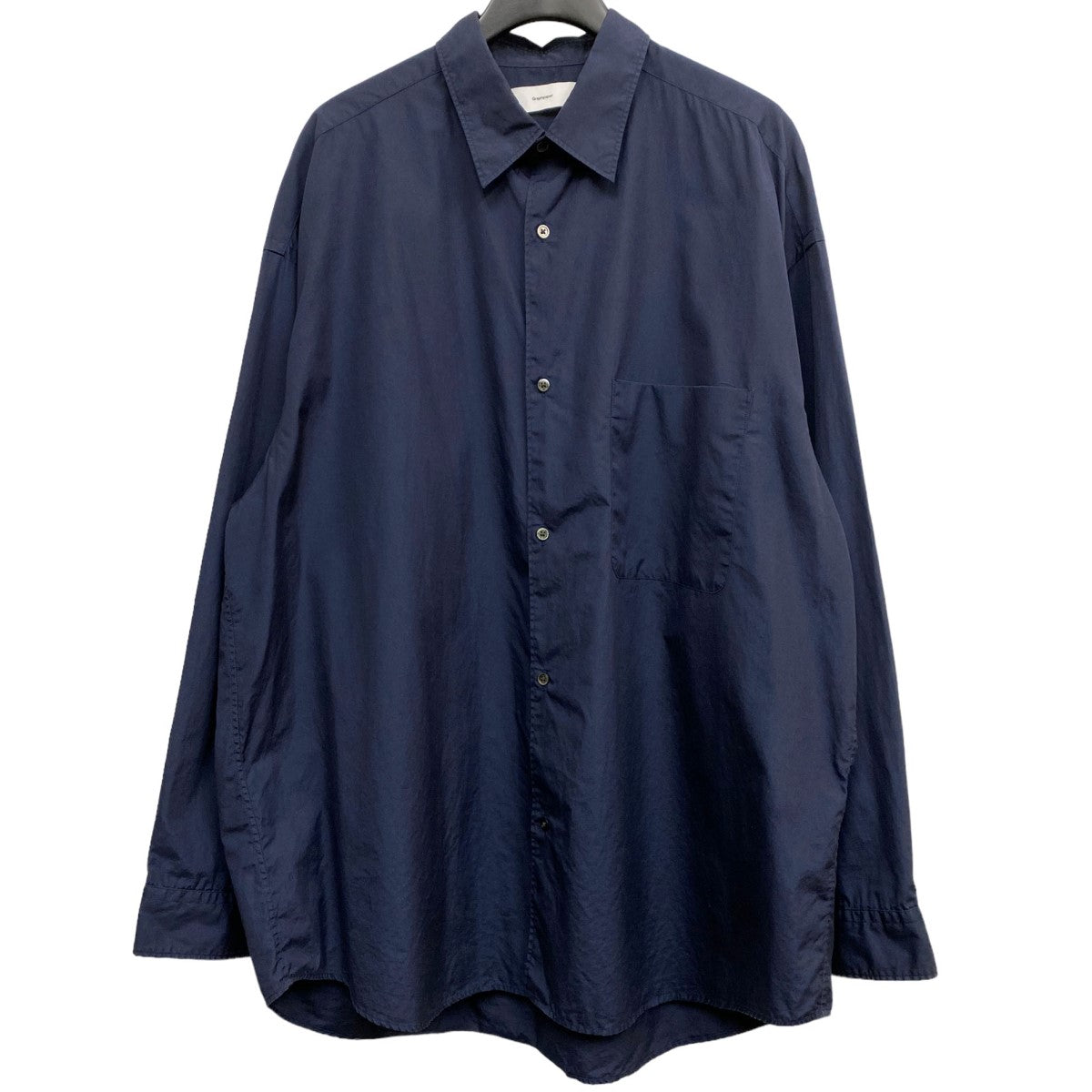 Graphpaper(グラフペーパー) 20AW Broad L／S Oversized Regular Collar Shirシャツ ネイビー  サイズ 13｜【公式】カインドオルオンライン ブランド古着・中古通販【kindal】