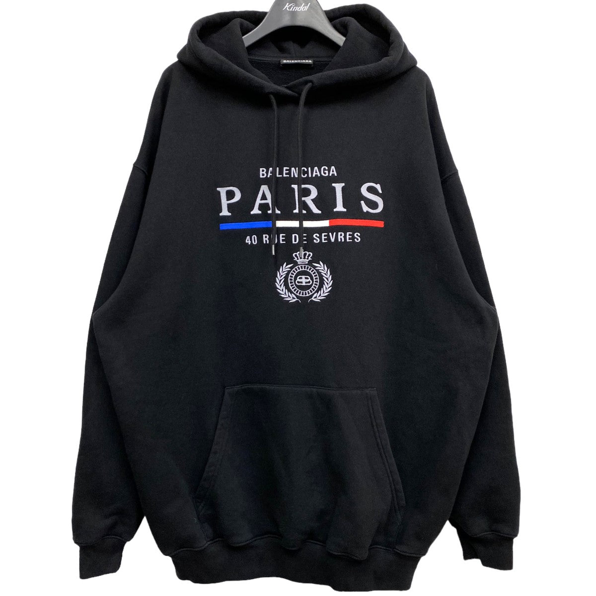 BALENCIAGA(バレンシアガ) 19AWParis Flag Hoodieパリロゴフーディパーカー ブラック サイズ  XS(オーバーサイズ)｜【公式】カインドオルオンライン ブランド古着・中古通販【kindal】