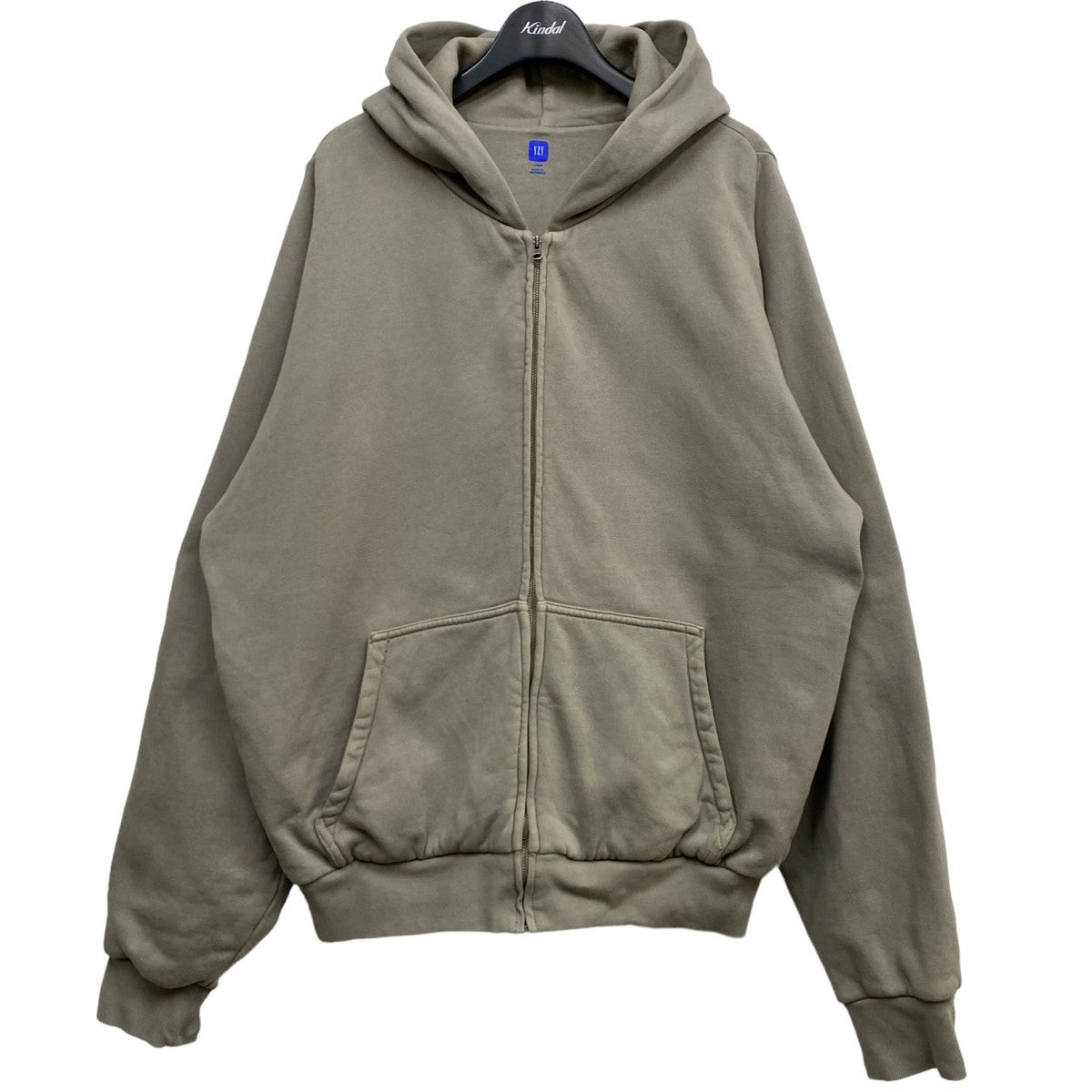 YEEZY GAP(イージーギャップ) 22SSDoubleface Zip Up Hoodieダブルフェイスサンフェード加工フーディパーカー グレー  サイズ L｜【公式】カインドオルオンライン ブランド古着・中古通販【kindal】