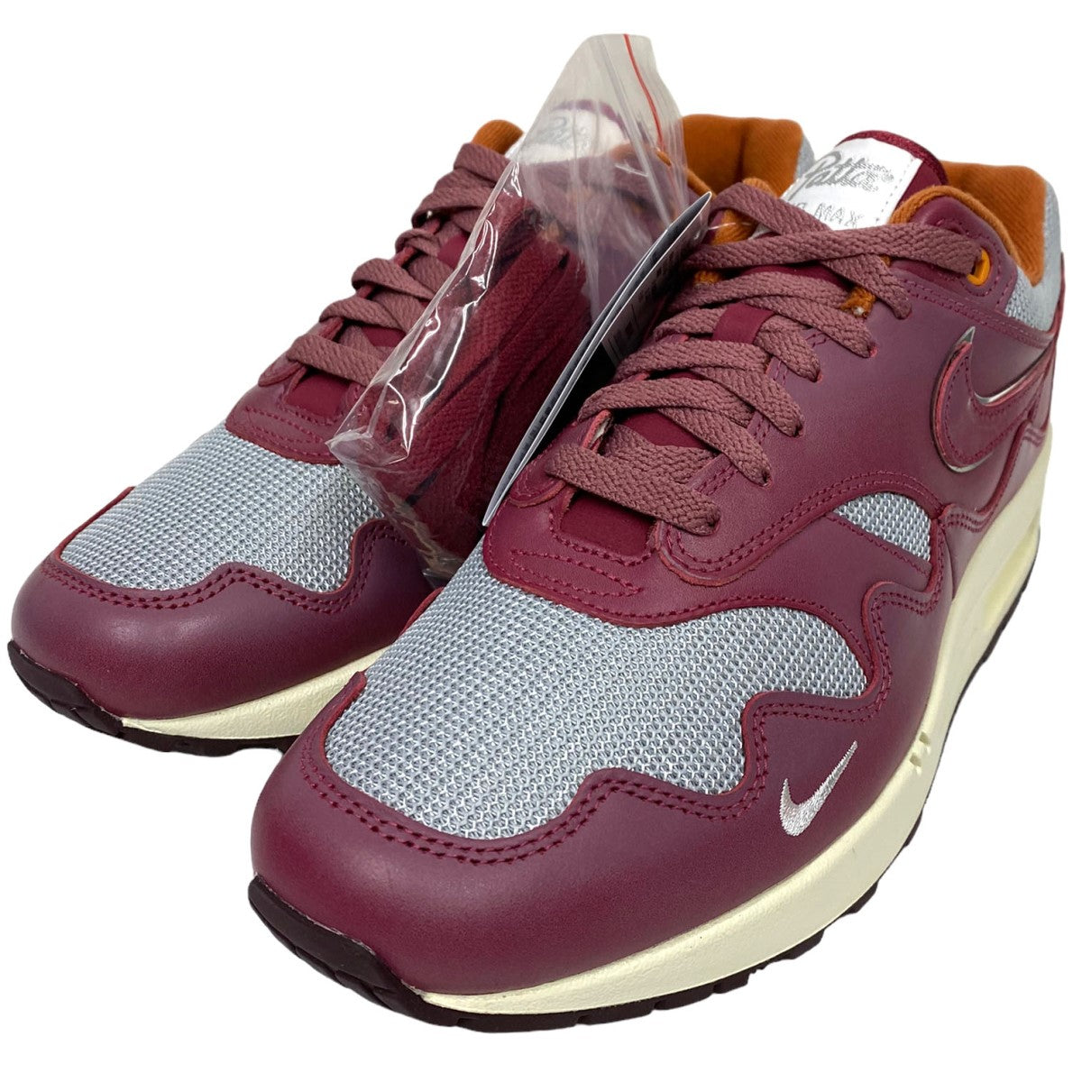 Patta×NIKE AIR MAX1／P Night Maroonエアマックス1加工スニーカー靴DO9549-001 DO9549-001 レッド  サイズ US9(27cm)｜【公式】カインドオルオンライン ブランド古着・中古通販【kindal】