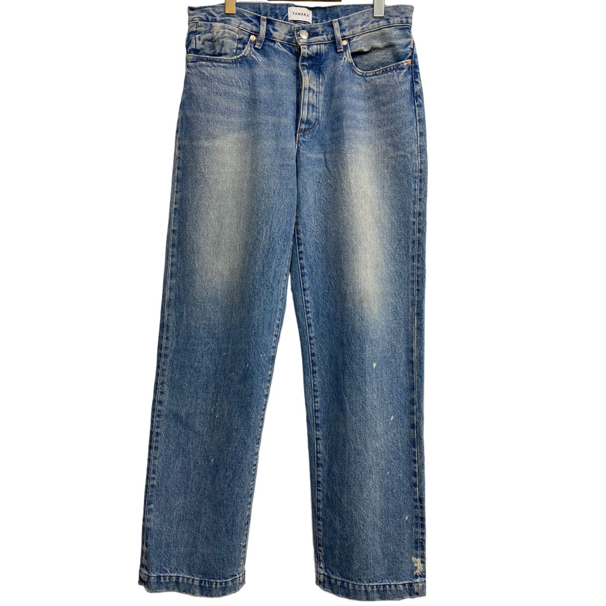 TANAKA(タナカ) New Mid Washed The Jean Trousers ウォッシュドダメージ加工ワイドデニムパンツ ライトインディゴ  サイズ 31(85cm)｜【公式】カインドオルオンライン ブランド古着・中古通販【kindal】