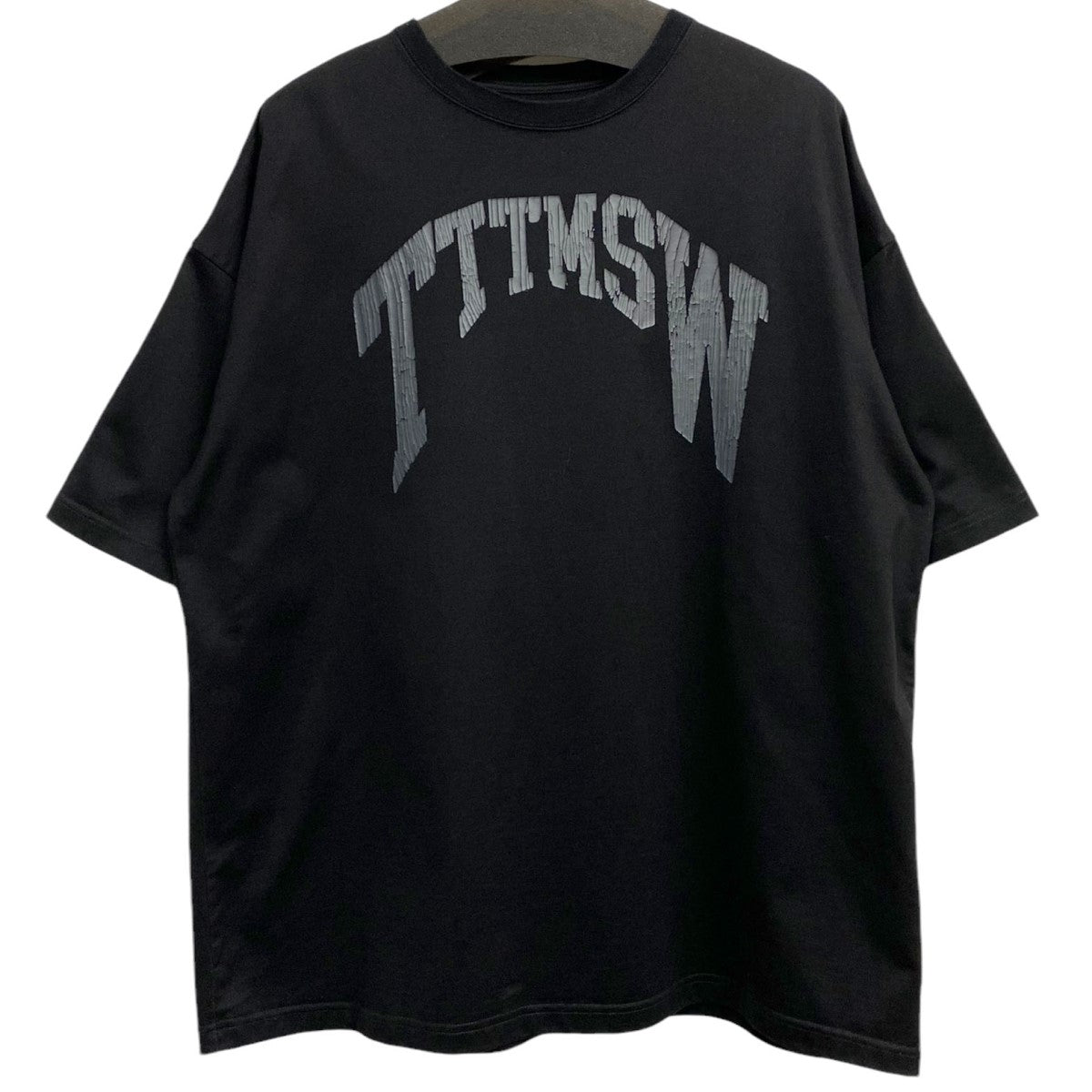 TTT MSW(ティーモダンストリートウエア) 24AWCollege logo teeオーバーサイズカレッジロゴ加工Tシャツ ブラック サイズ L( オーバーサイズ)｜【公式】カインドオルオンライン ブランド古着・中古通販【kindal】