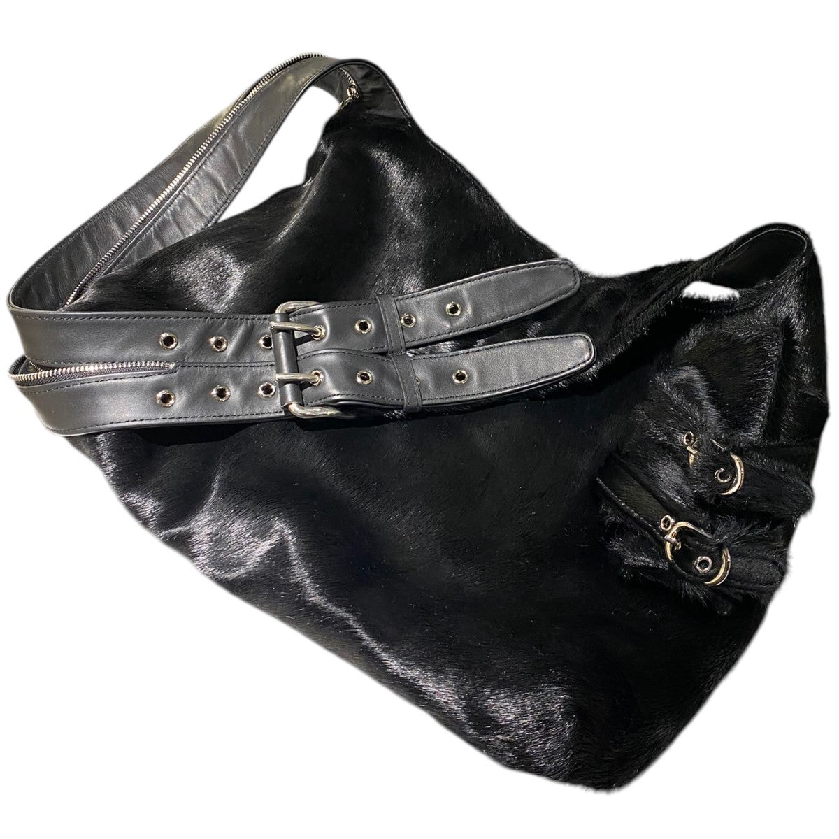 NULLUS(ヌル) HORSE LEATHER UMBRELLA HOBO BAGレザーショルダーバッグ  