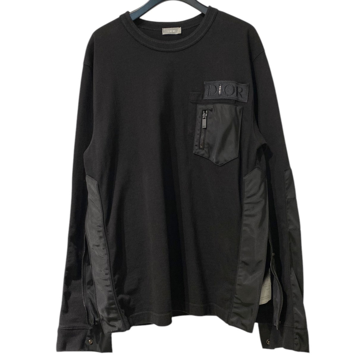 sacai DIOR(Kim Jones) 21AWDocking Over Shirtドッキングオーバーシャツロングスリーブ ロンT 古着・中古-1枚目のアイテム画像