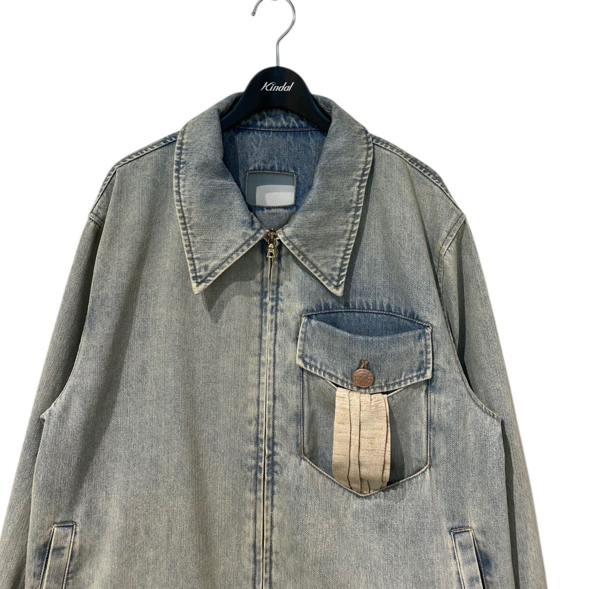 25SSWashed Denim Handker Chief Jacketウォッシュド加工デニムZIPジャケット