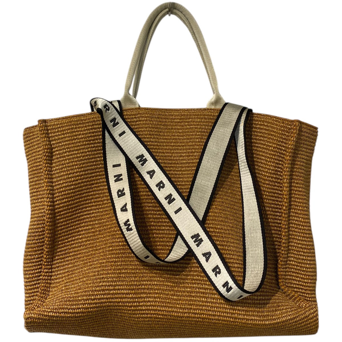 ✨美品✨　MARNI マルニ ラフィア2WAYショルダーバッグ MARNI(マルニ) BEY TOTE BAG RAFFIAラフィア2WAYショルダー