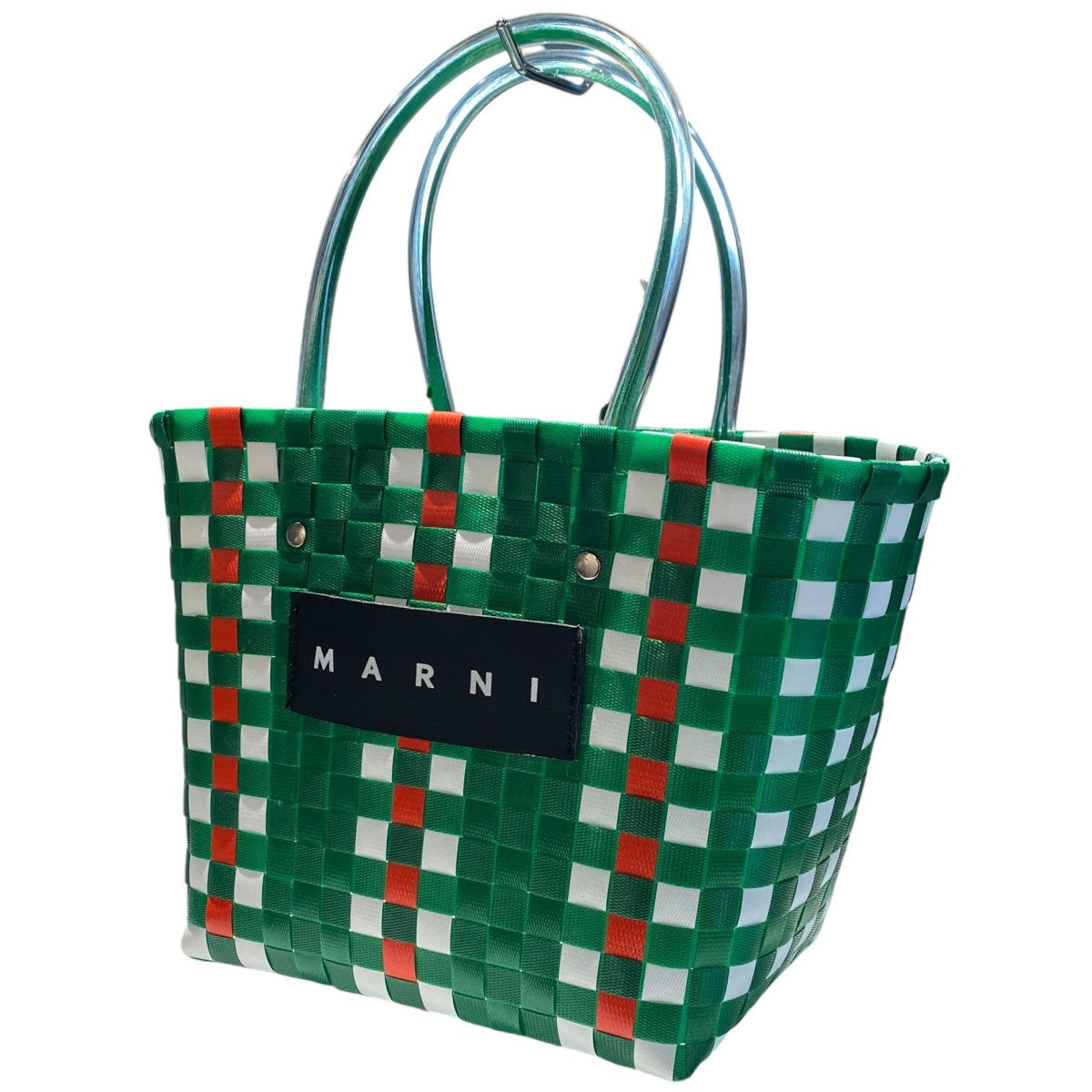 未使用★マルニMARNI★マーケット★トートバッグ★バスケット★ガーデングリーン MARNI MARKET(マルニマーケット) BASKET BAGバスケットバッグ