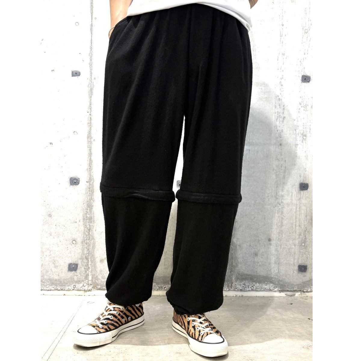 24SSシルクネップビエラ コンバーティブルパンツ 加工2WAYショーツ&パンツ