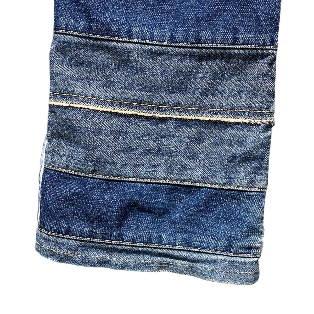 00's2AP-9631 KINKY JEANSツギハギウミヘビ加工フレアデニムパンツ