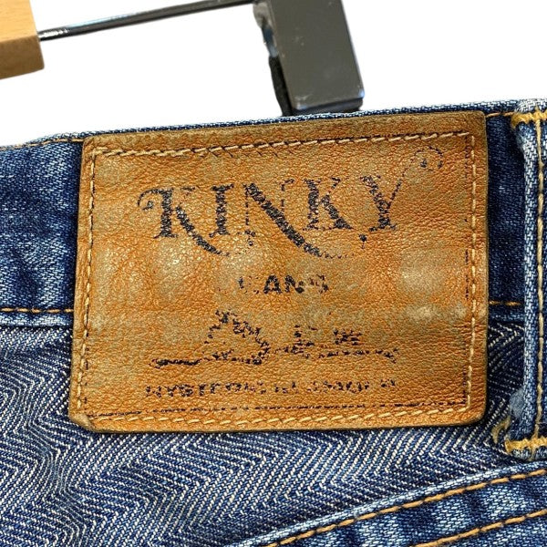 00's2AP-9631 KINKY JEANSツギハギウミヘビ加工フレアデニムパンツ
