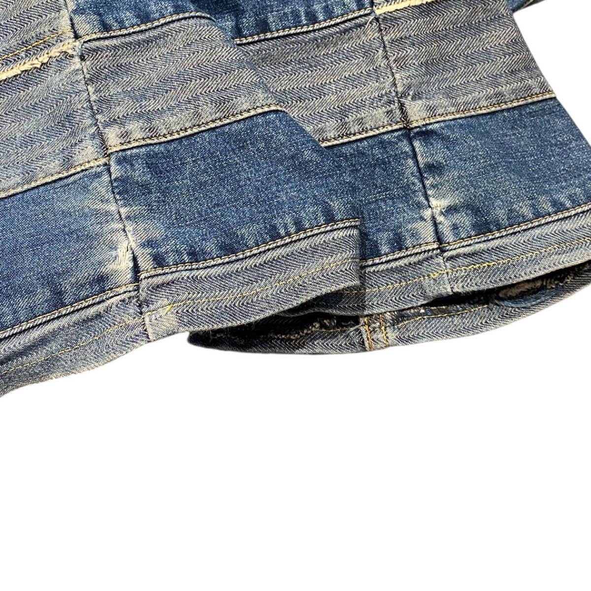 00's2AP-9631 KINKY JEANSツギハギウミヘビ加工フレアデニムパンツ