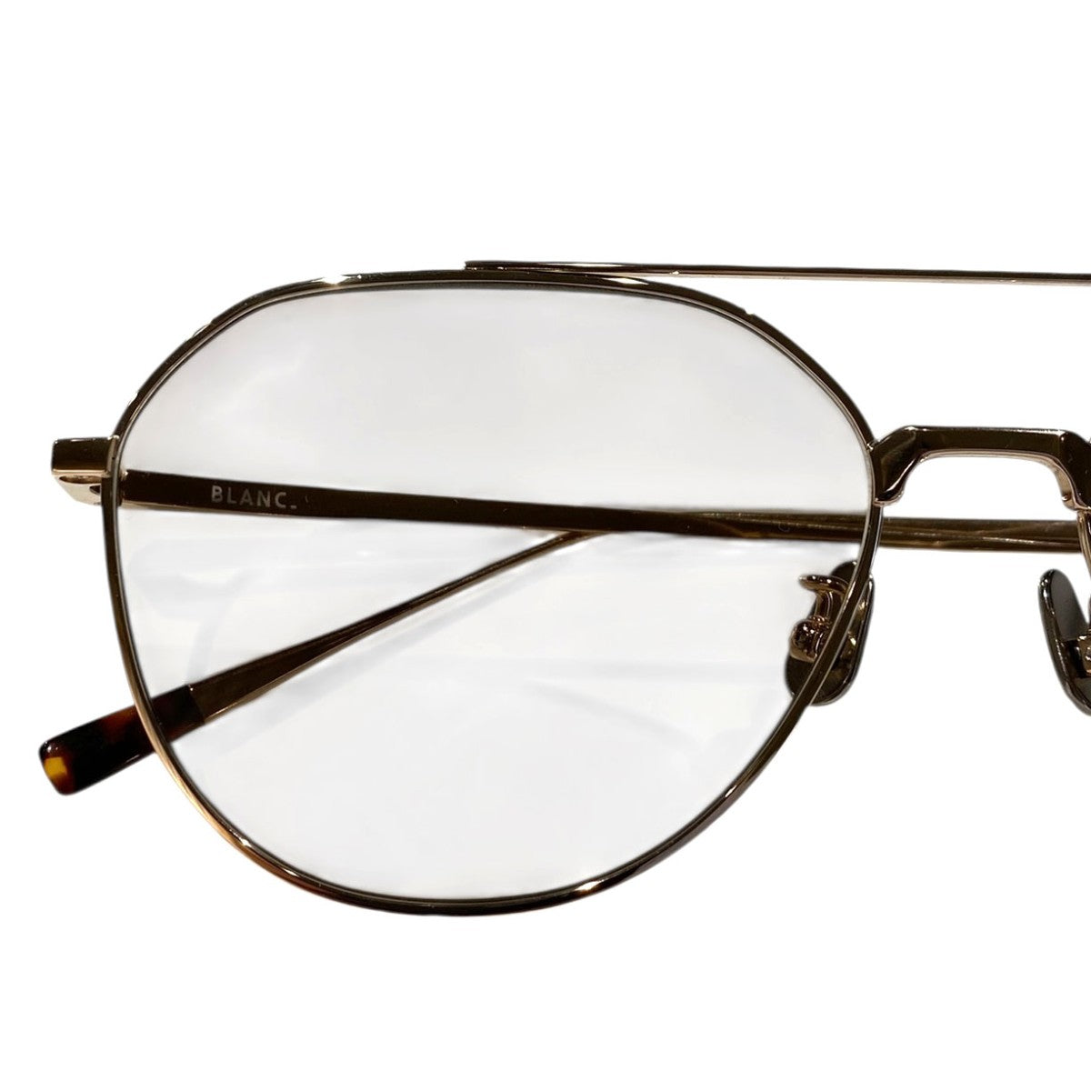 B0042オールチタンティアドロップツーブリッジモデルサングラスメガネ眼鏡