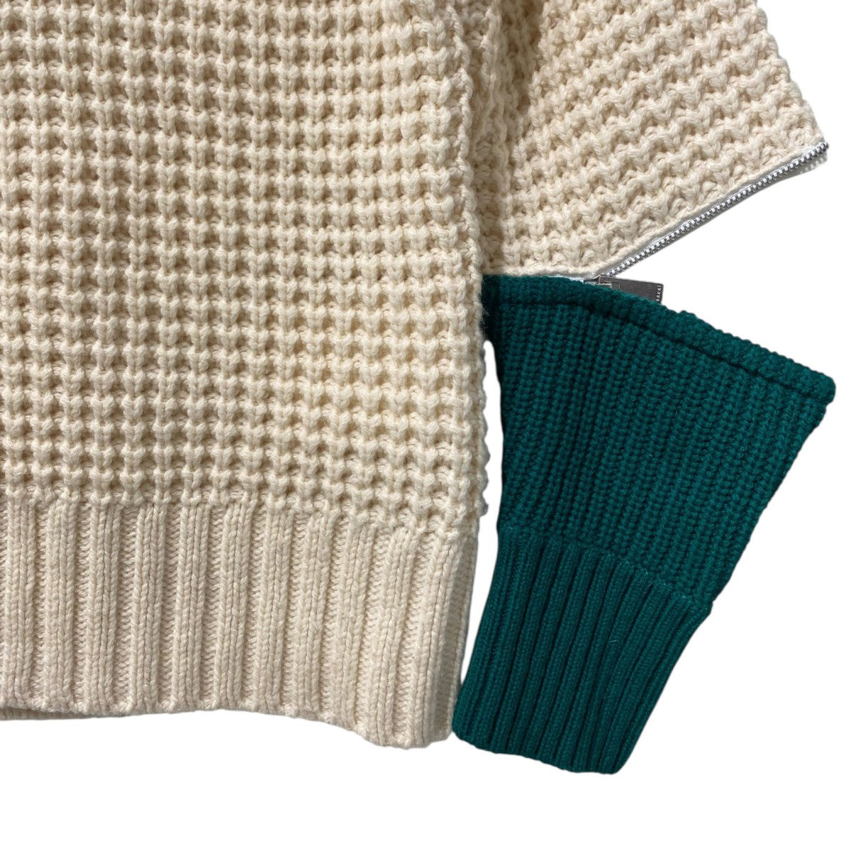 Wool zip attachment knitウールZIPアタッチメントニットセーター19-04591