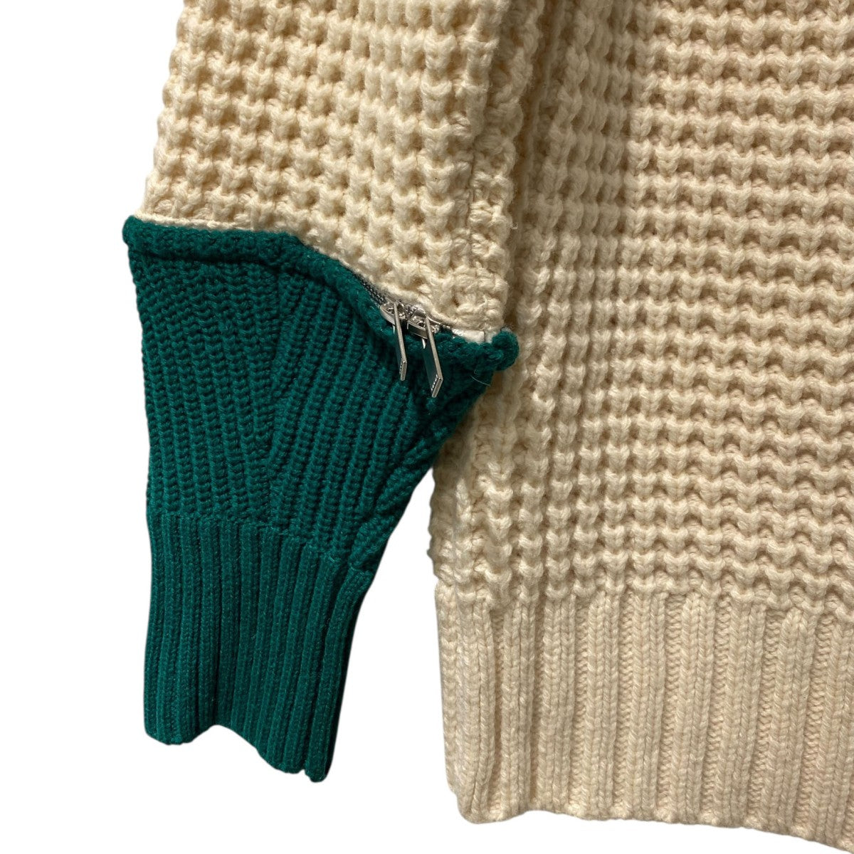 Wool zip attachment knitウールZIPアタッチメントニットセーター19-04591