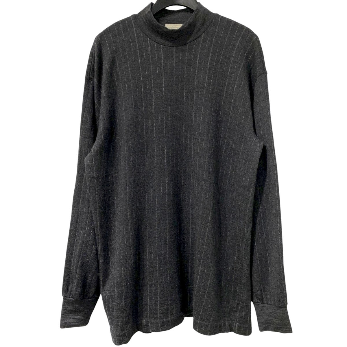 90'sAD1992田中オムストライプモックネックウールニット