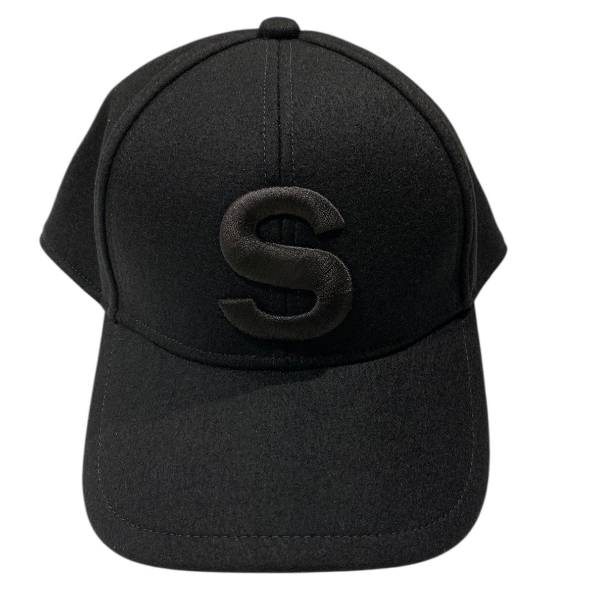 s Cap / Wool Melton BLACK 001 ウールキャップ帽子25-01038S