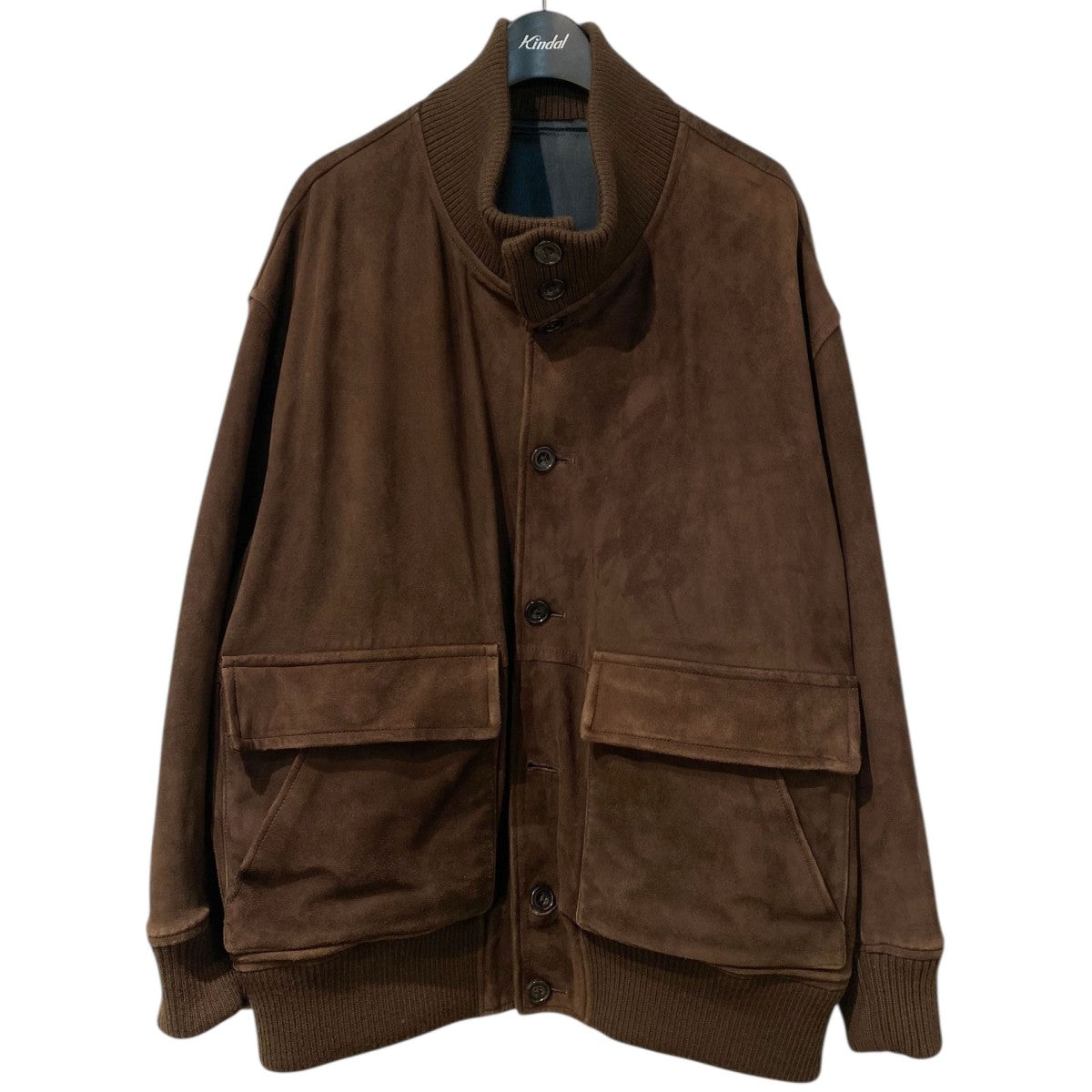 22AWLeather Suede Blouson Entrefinoシープレザーエントロフィーノシルクスウェードジャケットブルゾン