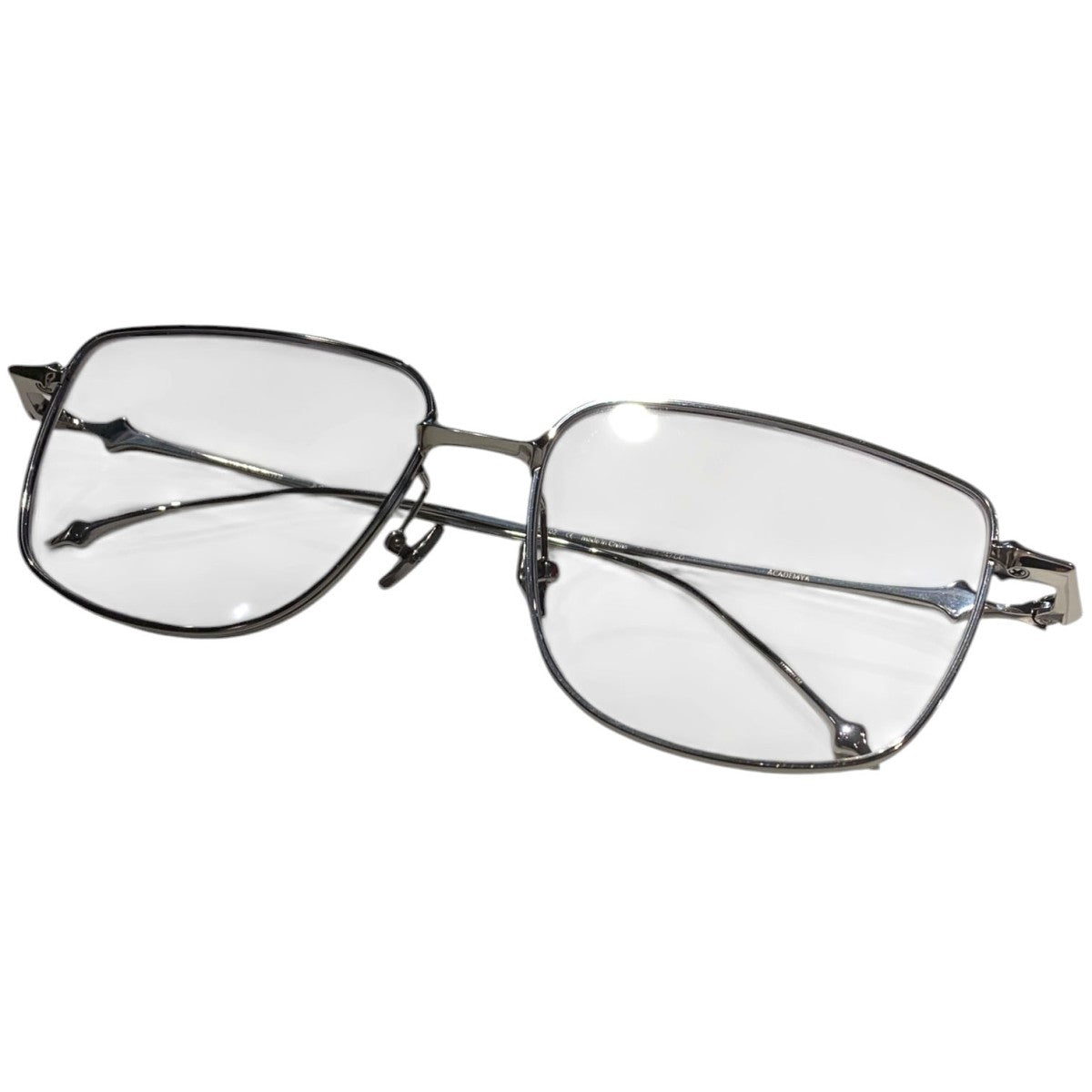 24SSACADEMYA-02 スクエアシェイプ アイウェア眼鏡メガネサングラス