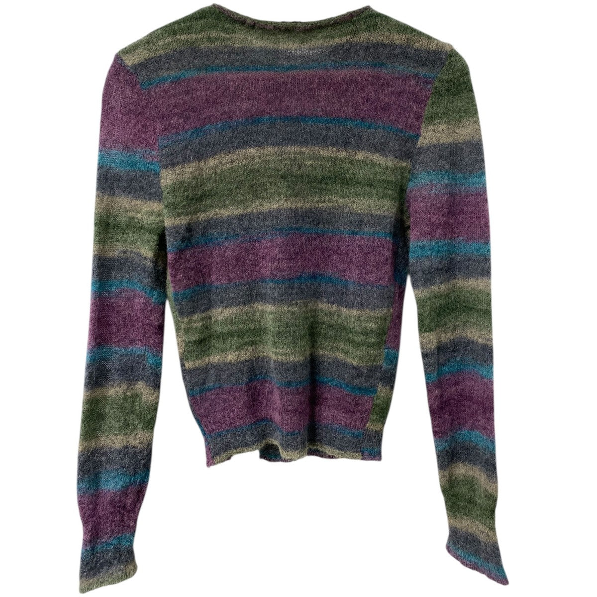 La Maille Pau Stripe Sweaterマルチカラーニットカーディガン