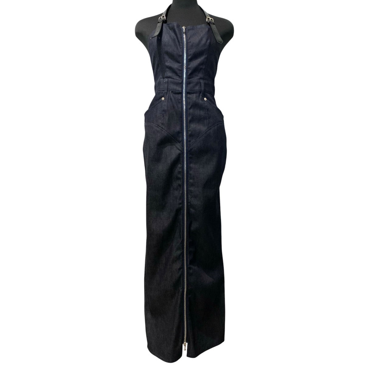 FETICO(フェティコ) Organic Cotton Denim DressデニムZIPアームレザー