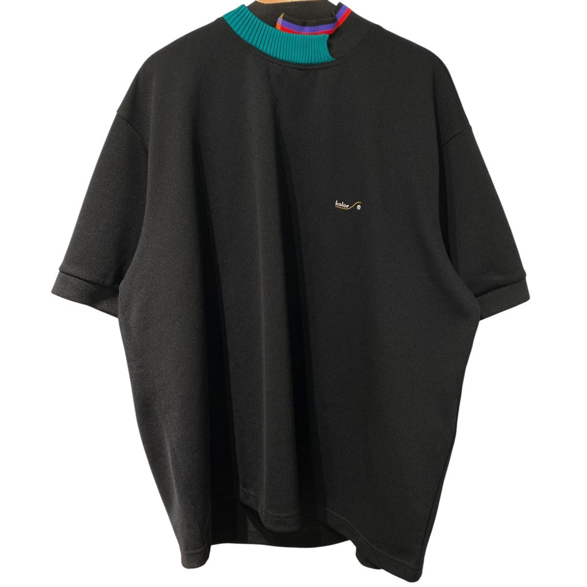 kolor ドッキング 鹿の子プルオーバー イエロー サイズ2 KOLOR(カラー) PE 鹿の子 CUTSEW オーバーサイズポロTシャツ22SCM