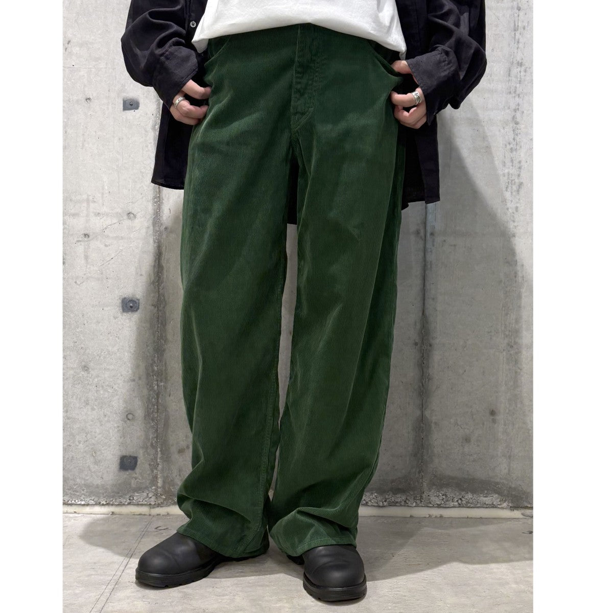 25AWPigment Dyed Finx Corduroy Wide 5P Pantsピグメントダイ製品染め加工ワイドコーデュロイパンツ
