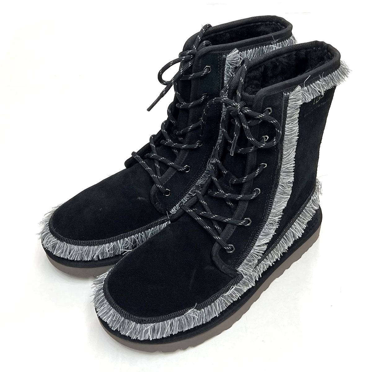 UGG×White Mountaineering RIKI LACE TALL WM フリンジレースアップスウェードブーツ ブラック サイズ  US9｜【公式】カインドオルオンライン ブランド古着・中古通販【kindal】