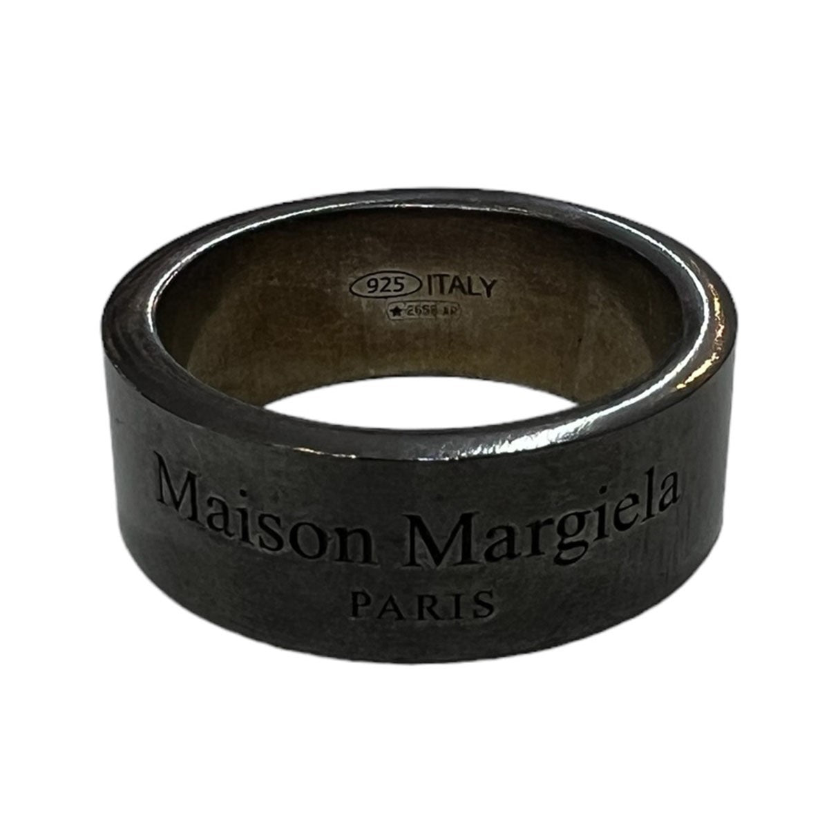 Maison Margiela(メゾンマルジェラ) ロゴシルバーリング シルバー ...