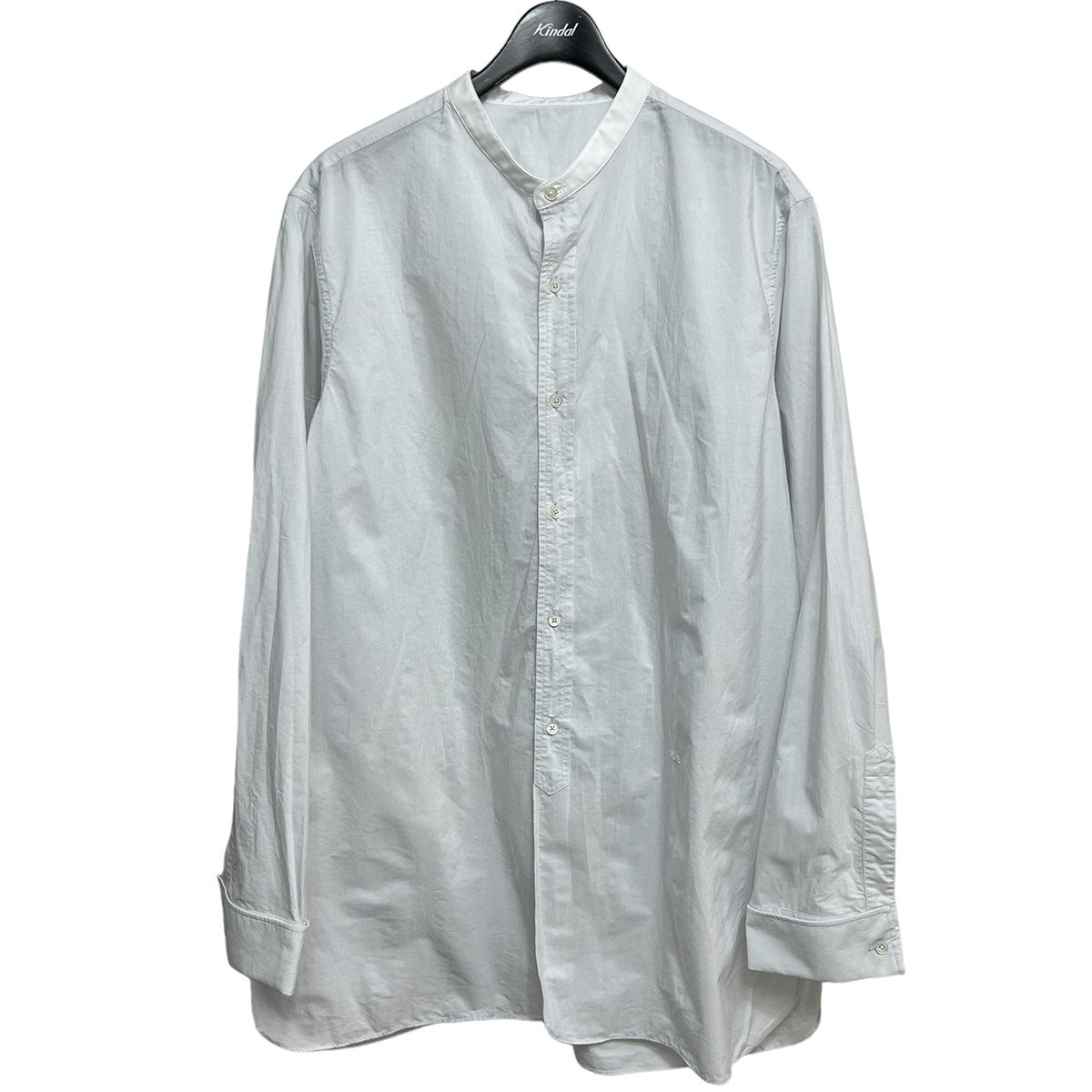 Maison Margiela(メゾンマルジェラ) 21SSBAND COLLAR LONG SLEEVE SHIRTオーバーサイズストライプバンド カラーシャツS30DL0491 S30DL0491 ライトグレー×ホワイト サイズ 17｜【公式】カインドオルオンライン  ブランド古着・中古通販【kindal】