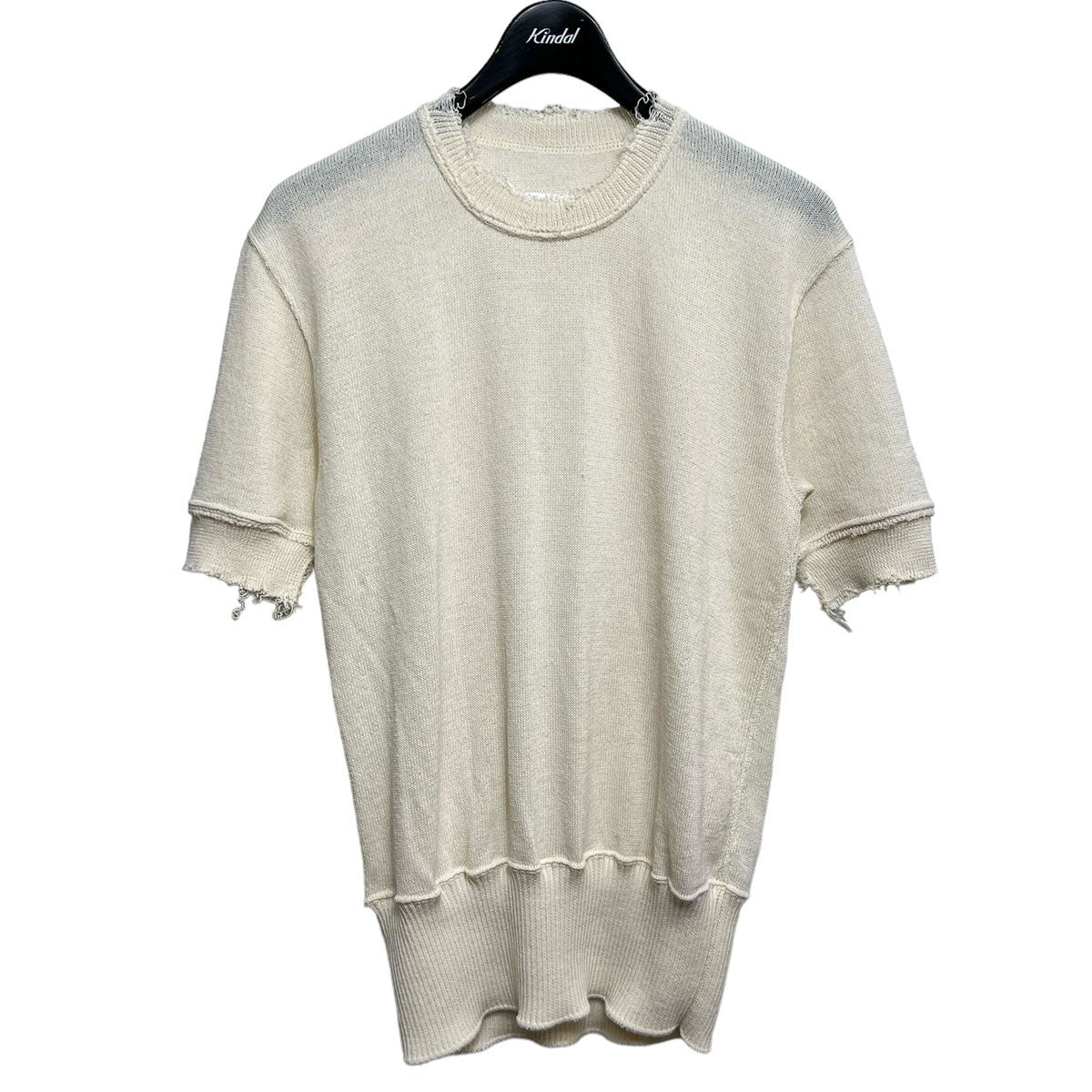 Maison Margiela(メゾンマルジェラ) 23SSRibbed Hem T-Shirt半袖ニットTシャツS50HL0008  S50HL0008 オフホワイト サイズ S｜【公式】カインドオルオンライン ブランド古着・中古通販【kindal】