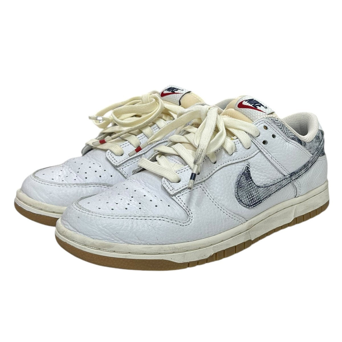 NIKE(ナイキ) DUNK LOW Washed DenimダンクローウォッシュドデニムスニーカーFN6881-100 FN6881-100  ホワイト×ミッドナイトネイビー サイズ US8.5｜【公式】カインドオルオンライン ブランド古着・中古通販【kindal】