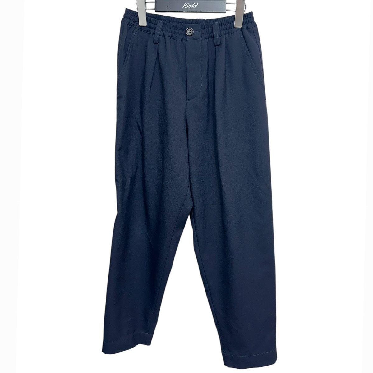 MARNI マルニ トロピカルウールパンツ スラックス イージーパンツ ブルー ディープブルー トロピカルウール製 パンツ、ウエストにドロー