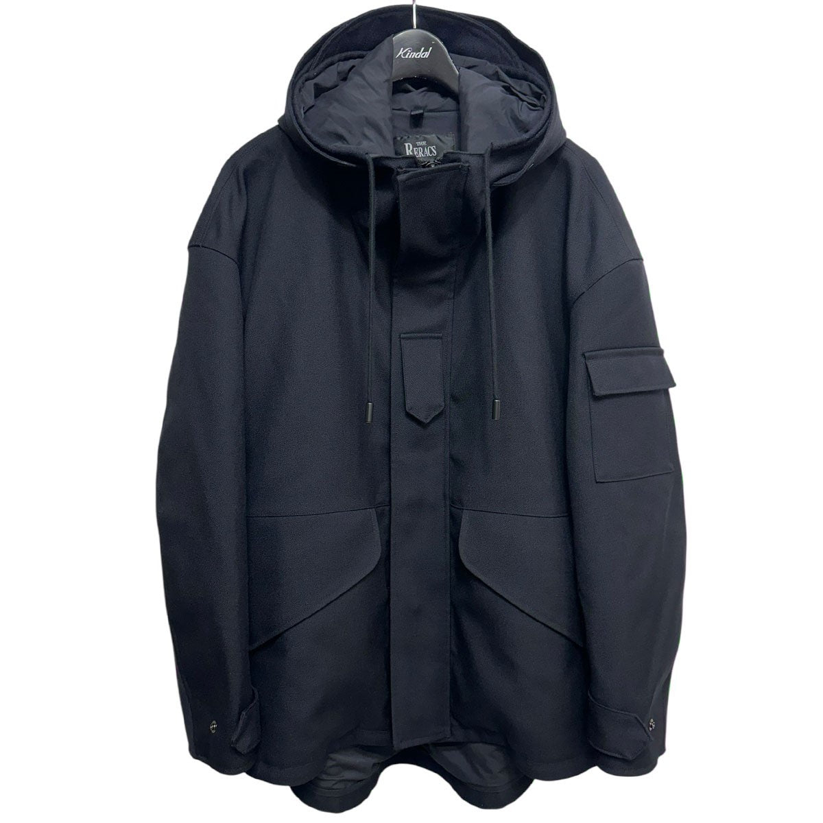 極美品★THE RERACS★ウール100%モッズコート★ピンバッチ付き★黒 極美品☆THE RERACS☆ウール100%モッズコート☆ピンバッチ付き