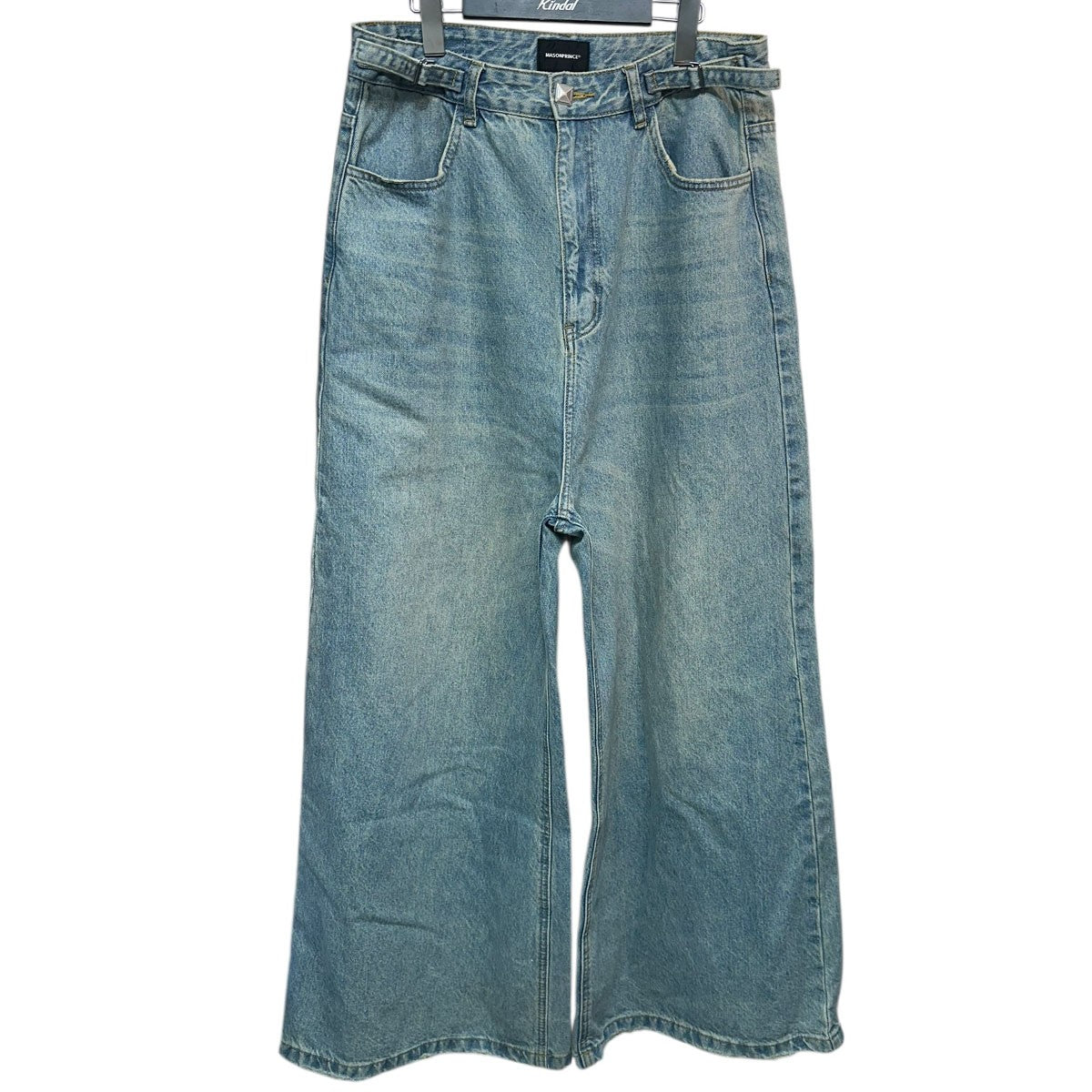 サイドベルト ワイドフレアデニムパンツMASONPRINCE メゾンプリンス MAISONPRINCE(メイソンプリンス) サイドベルトワイドフレアデニム