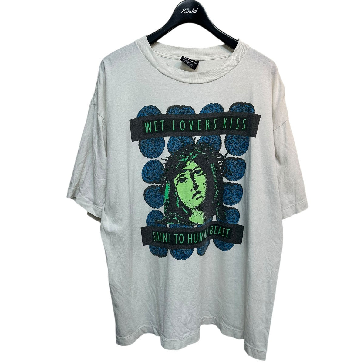 SAINT MICHAEL 24AWSS TEE KISSヴィンテージ加工プリントTシャツSM-YS1-0000-009 古着・中古-1枚目のアイテム画像