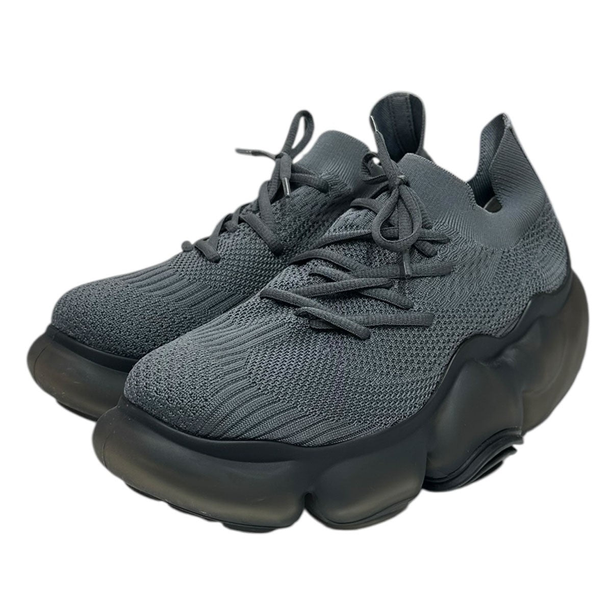 grounds(グラウンズ) MOOPIEボリュームスニーカー DARK GRAY×BLACK 