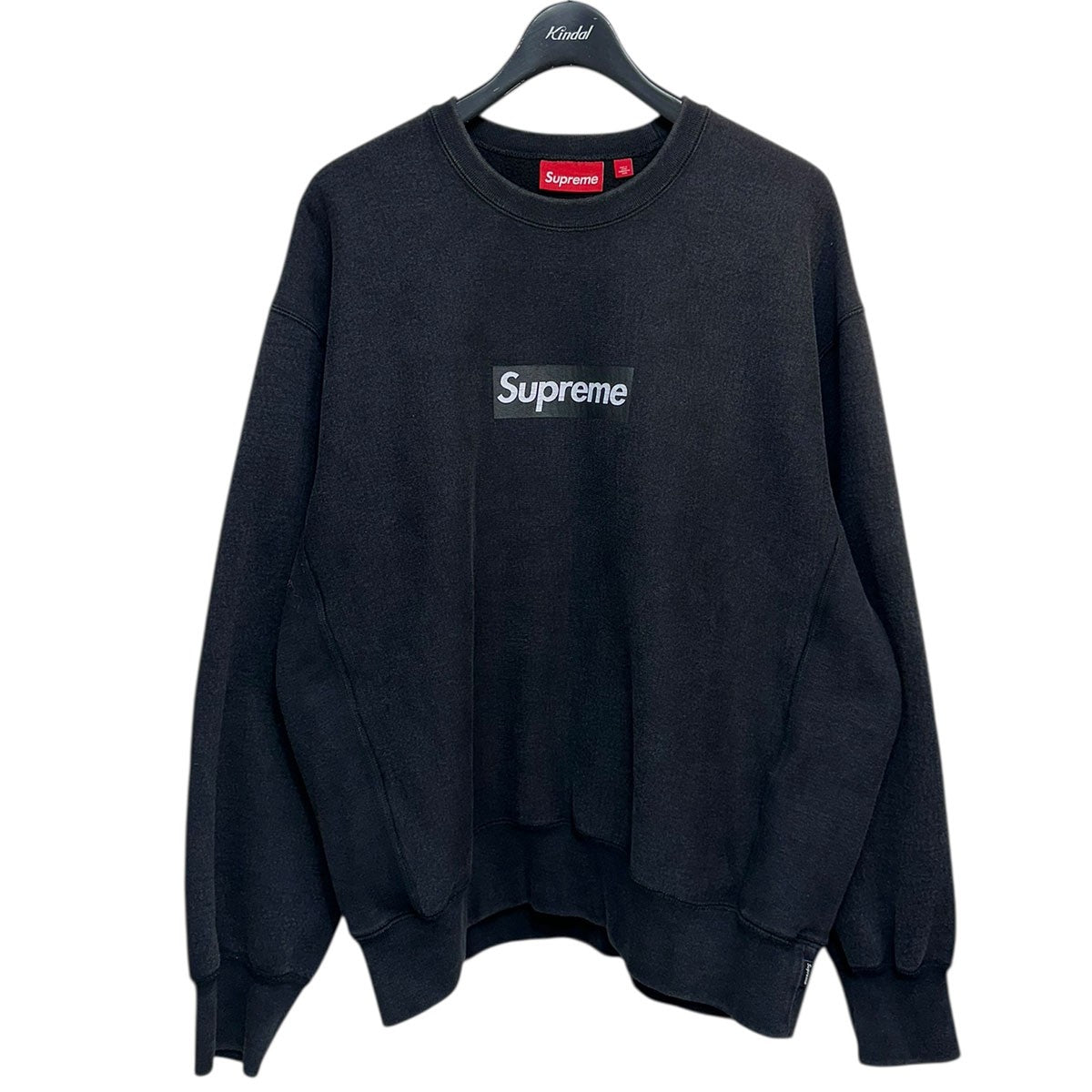 supreme 25SS Washed Box Logo Crewneck 黒L Supreme(シュプリーム) 25SSWashed Box Logo Crewneckウォッシュド