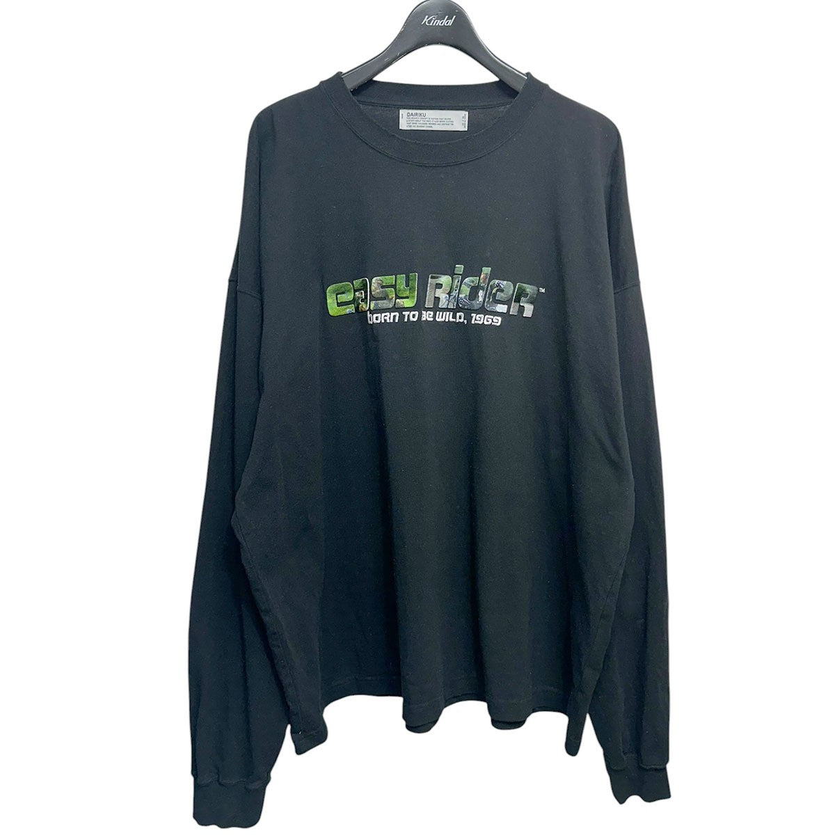 easy Rider Embroidery&Print Teeロゴパッチオーバーサイズ長袖Tシャツ25SS ER-1