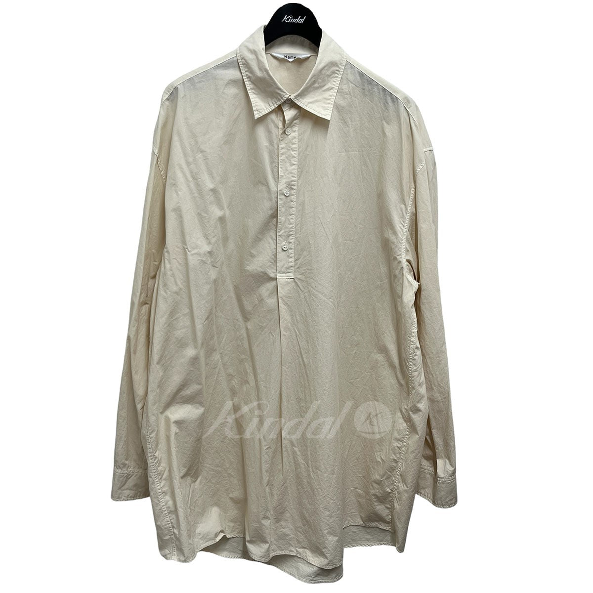 23SS COTTON GARMENT DYED PULLOVER LONG SHIRT