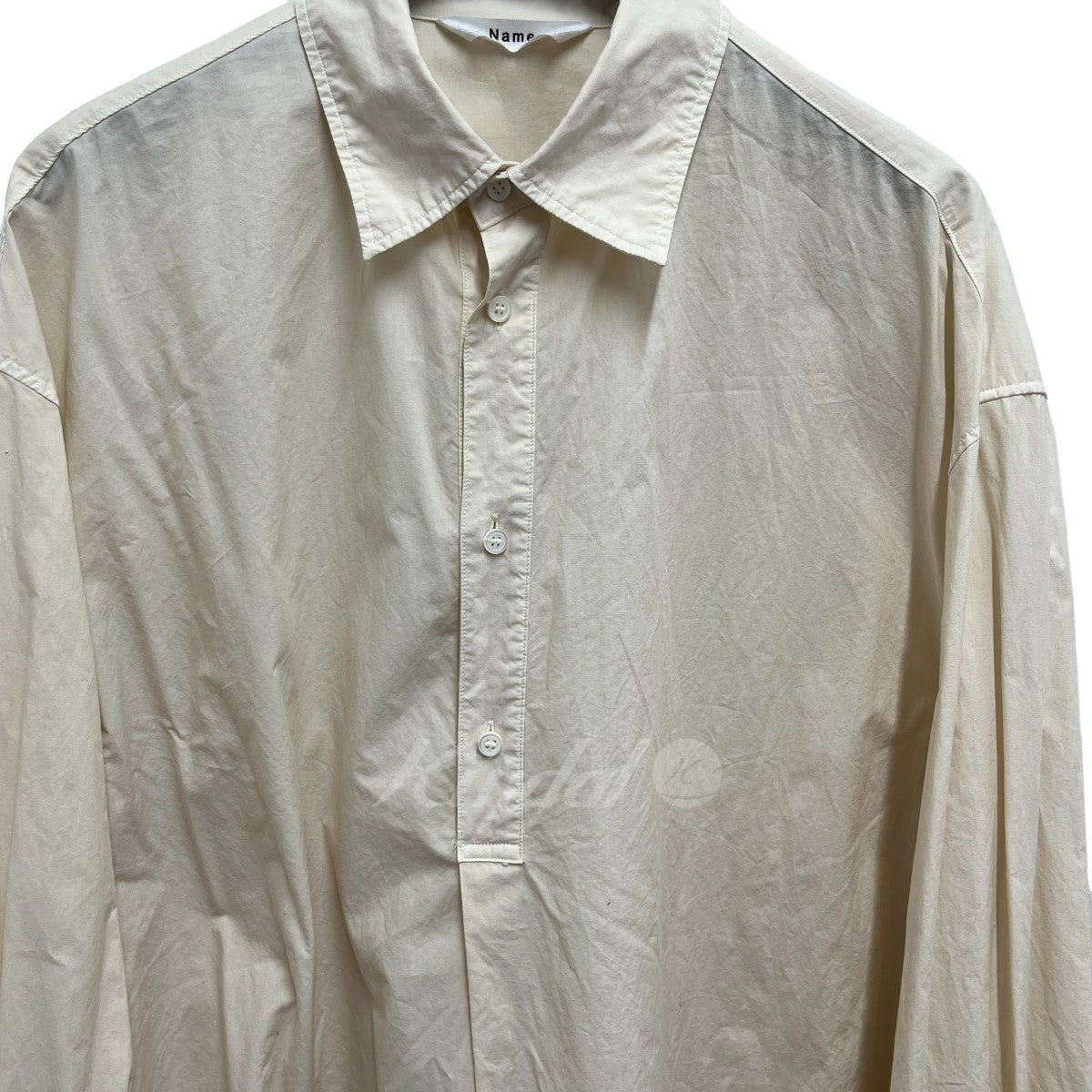23SS COTTON GARMENT DYED PULLOVER LONG SHIRT