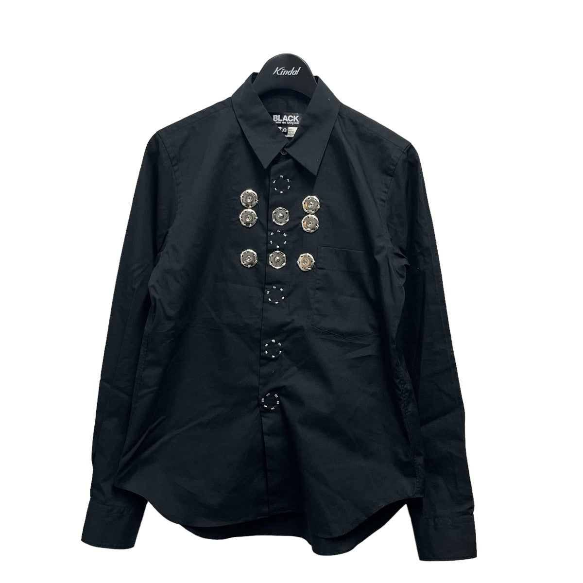 BLACK COMME des GARCONS(ブラックコムデギャルソン) 装飾ドレスシャツ1R-B014 1R-B014 ブラック サイズ  XS｜【公式】カインドオルオンライン ブランド古着・中古通販【kindal】